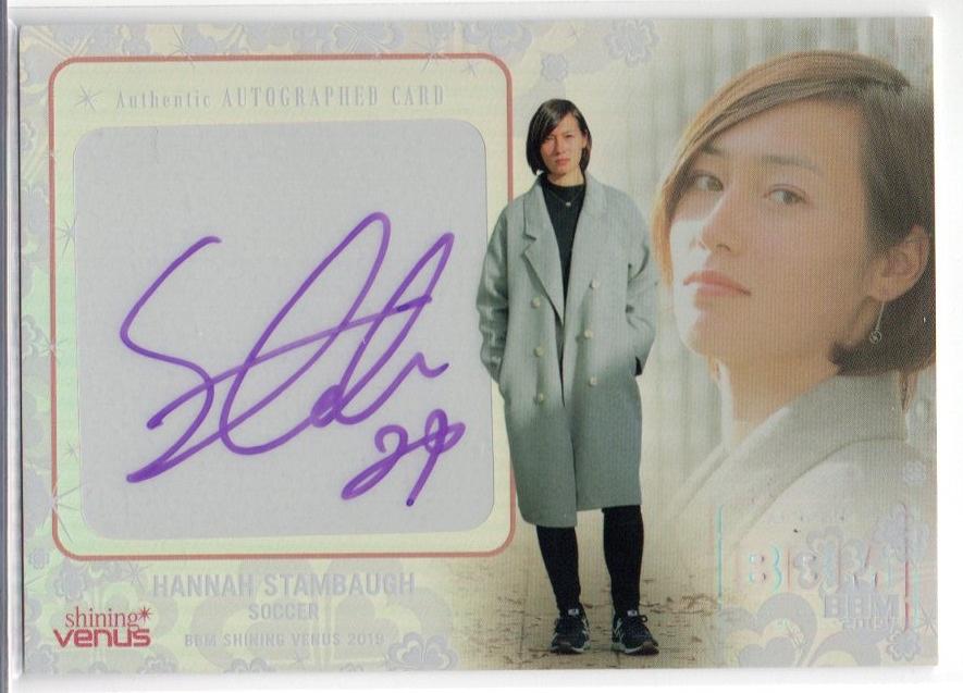 2019 BBM SHINING VENUS スタンボー華 直筆サインカード 40枚限定 私服版 SP サッカー INAC神戸