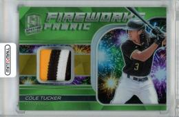 2021 PANINI Spectra Baseball Cole Tucker Fireworks Fabric Neon Green 25枚限定 /23