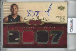 2007-08 Upper Deck Premier Daequan Cook Rookie Jersey Autogrph #115【121/199】 Miami Heat