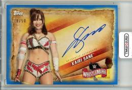 2020 Topps WWE Road to Wrestlemania  Kairi Sane Autograph Blue 18/50