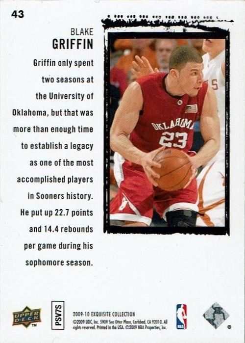 ミントモール / MINT 渋谷店 / 2009-10 Exquisite Collection Blake Griffin #43 RC  Parallel 1st Number 1/23