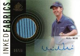 2014 UPPER DECK SP Game Used Golf  Mike Weir Autograph & Tournament Used PGA Golf Memorabilia 30/35
