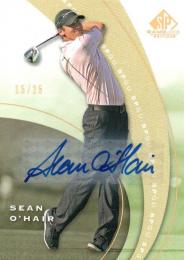 2012 UPPER DECK SP Game Used Golf  Sean O'Hair Autograph 15/25