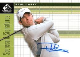 2012 UPPER DECK SP Game Used Golf  Paul Casey Autograph