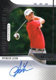2012 UPPER DECK SP Authentic Golf  Spencer Levin Autograph 482/699