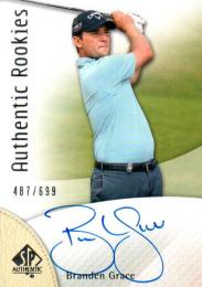 2014 UPPER DECK SP Authentic Golf  Branden Grace Autograph 487/699