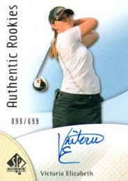 2014 UPPER DECK SP Authentic Golf  Victoria Elizabeth Autograph 099/699