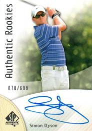 2014 UPPER DECK SP Authentic Golf  Simon Dyson Autograph 078/699