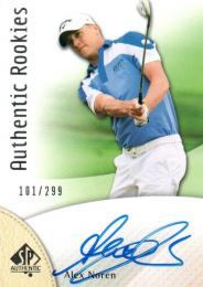 2014 UPPER DECK SP Authentic Golf  Alex Noren Autograph 101/299