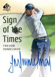 2014 UPPER DECK SP Authentic Golf  Trevor Immelman Autograph