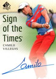 2014 UPPER DECK SP Authentic Golf  Camilo Villegas Autograph