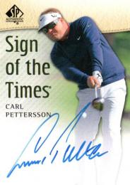 2014 UPPER DECK SP Authentic Golf  Carl Pettersson Autograph