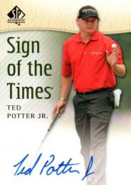 2014 UPPER DECK SP Authentic Golf  Ted Potter Jr. Autograph