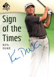 2014 UPPER DECK SP Authentic Golf  Ken Duke Autograph