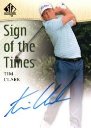2014 UPPER DECK SP Authentic Golf  Tim Clark Autograph