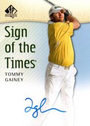 2014 UPPER DECK SP Authentic Golf  Tommy Gainey Autograph