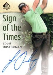 2014 UPPER DECK SP Authentic Golf  Louis Oosthuizen Autograph