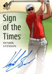 2014 UPPER DECK SP Authentic Golf  Henrik Stenson Autograph