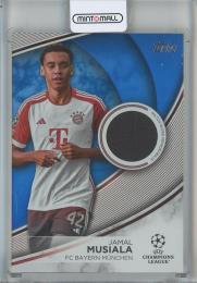2023-24 Topps UEFA Club Competitions Jamal Musiala Superstar Relics Blue Foil #TSJM【45/99】