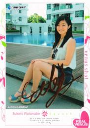 2015 BBM リアルヴィーナス スカッシュ 渡邉聡美 金サインパラレル 100枚限定 /18