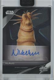 2023 TOPPS STAR WARS CHROME BLACK HOBBY  Nick Kellington as Klaud Autographs