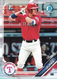 2019 Bowman Draft Texas Rangers Josh Jung Base Chrome Refractorパラレル版