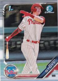 2019 Bowman Draft Philadelphia Phillies Bryson Stott Base Chrome Refractorパラレル版