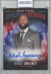 2018 Upper Deck Goodwin Champions  Khali Sweeney Genuine Heroes Signatures