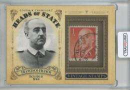 2020 Upper Deck Goodwin Champions  Francisco Franco Heads of State Stamp Relics