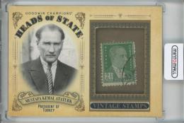 2020 Upper Deck Goodwin Champions  Mustafa Kemal Ataturk Heads of State Stamp Relics