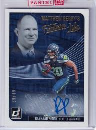 2018 Donruss Football Dallas Stars Rashaad Penny Matthew Berry's Fantasy Life Autographs 39/49
