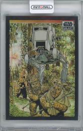 2022 TOPPS Chrome Star Wars Galaxy Wave Refractors #36 / EWOKS UNDER ATTACK! 【63/99】