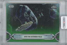 2019 TOPPS Chrome Star Wars Legacy Green Refractors #107 / INTO THE ASTEROID FIELD 【36/50】