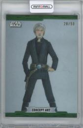 2019 TOPPS Chrome Star Wars Legacy Concept Art Green Refractors / LUKE SKYWALKER(JEDI KNIGHT) 【28/50】