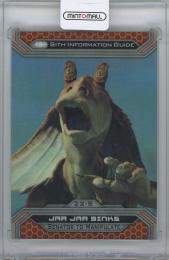 2015 TOPPS Chrome Star Wars Perspectives Jedi vs. Sith Gold Refractors #22S / JAR JAR BINKS 【45/50】