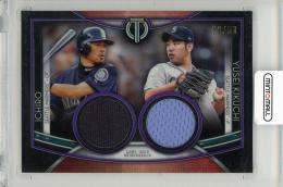 2020 TOPPS Tribute Ichiro/Yusei Kikuchi Dual Player Relics Purple #DRIK【39/50】 Seattle Mariners