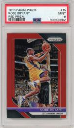 2018-19 PANINI Prizm Kobe Bryant Red #15 299枚限定【092/299】【PSA9】《MINT》Los Angeles Lakers