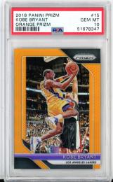 2018-19 Panini Prizm Kobe Bryant #15 Orange Prizms【45/49】【PSA10】 Lakers