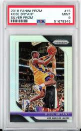 2018-19 Panini Prizm Kobe Bryant #15 Silver Prizms【PSA9】 Lakers