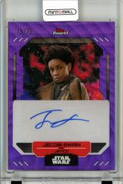 2023 Topps Finest Star Wars  Jecobi Swain as Jayco Autograph Purple Wave Refractor 15/75