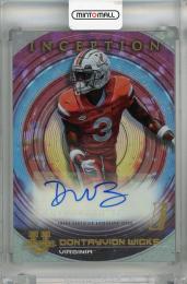 2022-23 Bowman University Inception Multi-Sport Virginia Dontayvion Wicks Base Autographs Fuchsia #BIA-AO