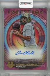 2022-23 Bowman University Inception Multi-Sport Purdue Aidan O'Connell Base Autographs Fuchsia #BIA-BKT(パラレル版) 12/75