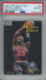 1996 Topps Stars Michael Jordan Finest Refractors #24 【PSA8】 Chicago Bulls