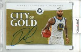 2018-19 Panini Opulence DeMarcus Cousins #CG-DMC City of Gold Signature【46/49】 Warriors