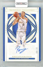 2020-21 Panini National Treasures Kristaps Porzingis #PEN-KTP Penmanship Gold Parallel【08/10】 Mavericks
