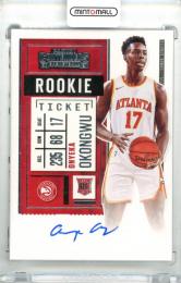 2020-21 Panini Contenders Onyeka Okongwu #107 Rookie Ticket Autograph Card Hawks
