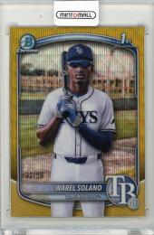 2025 BOWMAN Chrome Prospects Warel Solano Prospects Gold Wave Refractors #BCP225【32/50】 Tampa Bay Rays