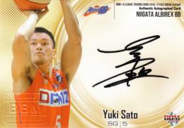 2016-17 BBM FAST BREAK 2nd Half  新潟アルビレックスBB 佐藤優樹 直筆サインカード 115枚限定 /114