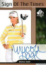 2012 UPPER DECK SP Authentic Golf  Nicole Hage Autograph