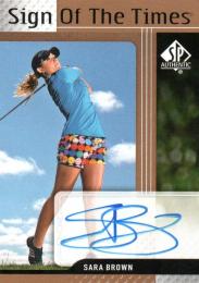 2012 UPPER DECK SP Authentic Golf  Sara Brown Autograph
